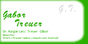 gabor treuer business card